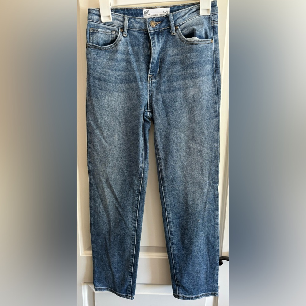 RSQ Straight Leg High Rise Denim